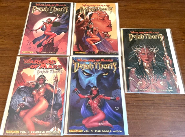 Sexy lot of 5 WARLORD OF MARS: DEJAH THORIS Trade Paperbacks Dynamite