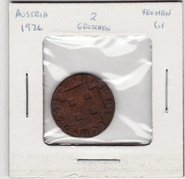 austria coin 2 Groschen 1926 #253
