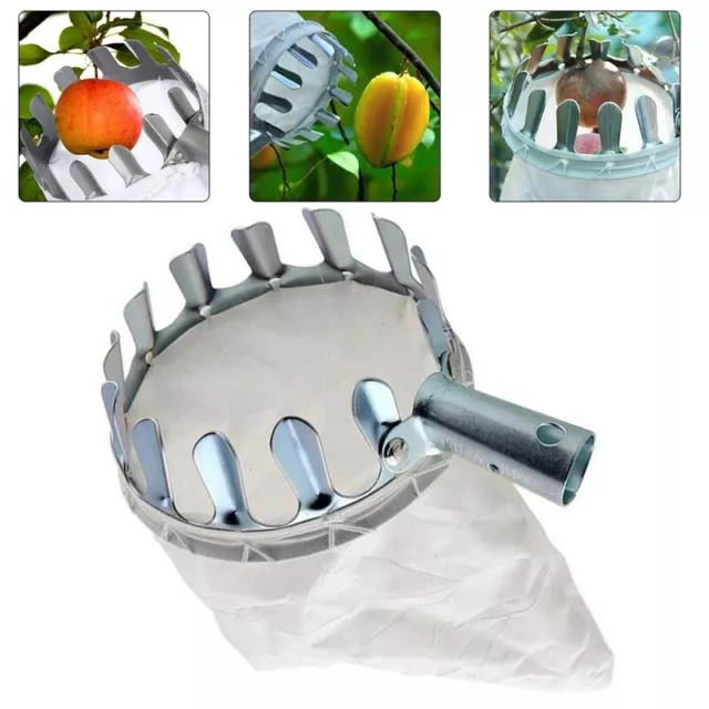 Metal Fruit Picker Convenient Fabric Orchard Fruit Picking Gardening Tools