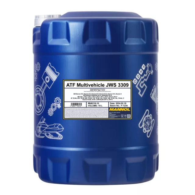 MANNOL 8218 ATF MULTIVEHICLE JWS 3309 Automatikgetriebeöl, 1x10 Liter