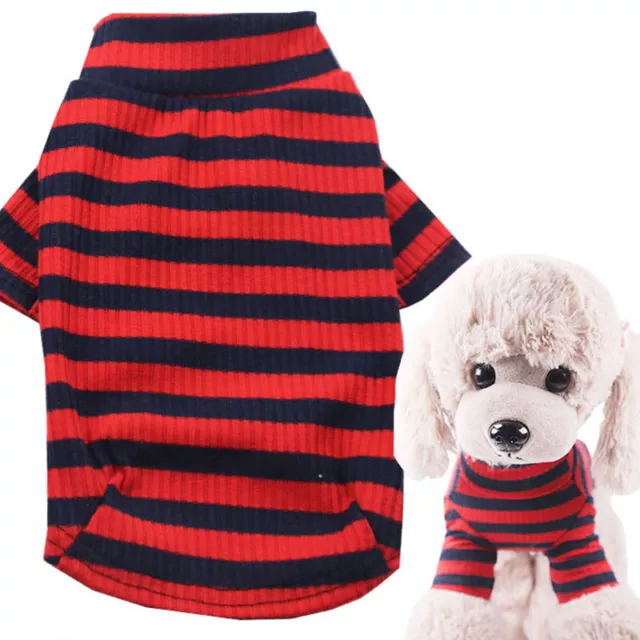 Camicia da terra abbigliamento cane e gatto tessuto a righe comodo stretch- E