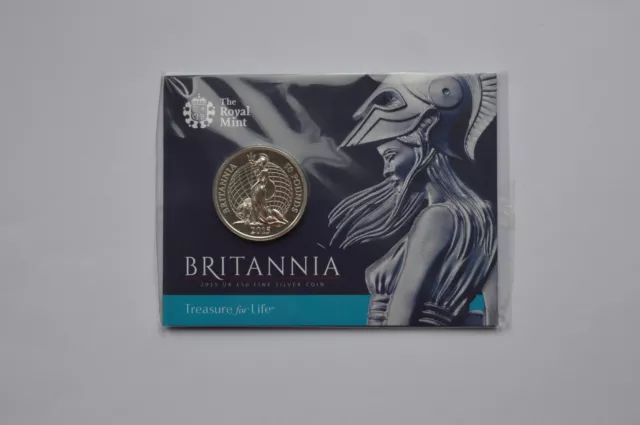 Britannia 2015 UK £50 Fine Silver Coin Royal Mint Pack SEALED