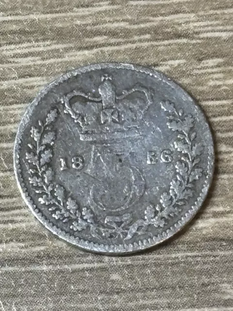 Victoria, Threepence, 1856, 0.925 Silver