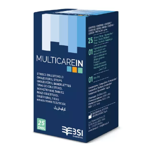 Multicare-En Colesterol Tiras Reactivas (25 Paquete)