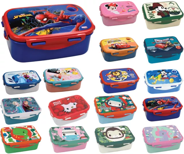 Fiambrera Pan de Caja Lonchera Disney Microondas Adecuado Minnie Frozen Coches