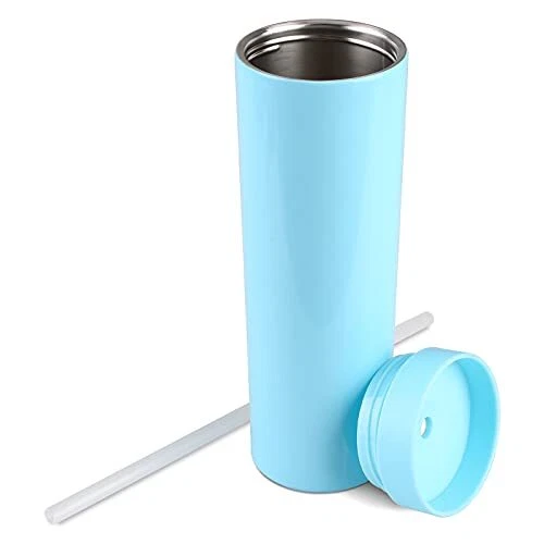 16 oz Skinny Tumblers, Stainless Steel Vacuum Insulated Double Wall Travel Mug