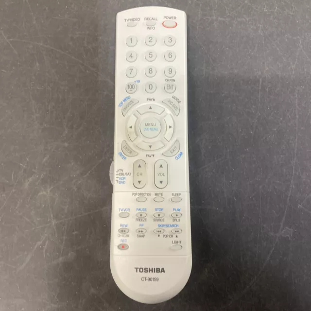 Genuine Toshiba CT-90159 TV VCR DVD Combo Remote Control