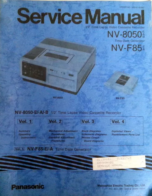 Panasonic NV-8050E Service Manual