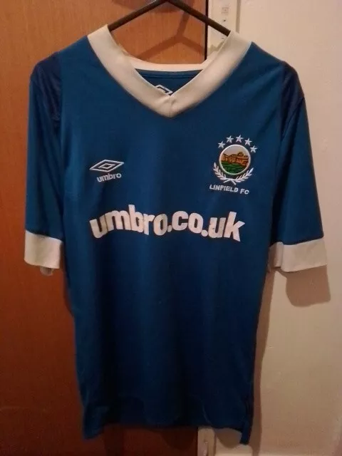 Authentic Linfield Fc 2022-23 Home Football Shirt Medium Adult Umbro (Bnwt)