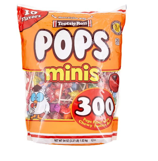 Tootsie Roll Mini Tootsie Pops 54 oz