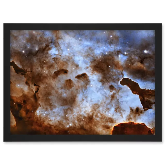 Hubble Space Telescope Image Carina Nebula Dust Pillars Framed Wall Art Print A3