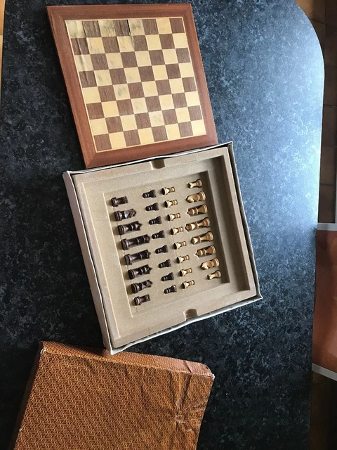Jeu D'échecs Ancien En Bois De Buis Complet | Pions Vintage En Excellent état (TBE)