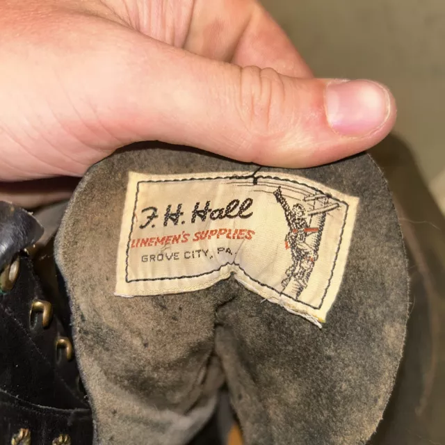 JH HALL LINEMAN BOOTS Black. Size 10.5 I Believe. 50.00 PicClick
