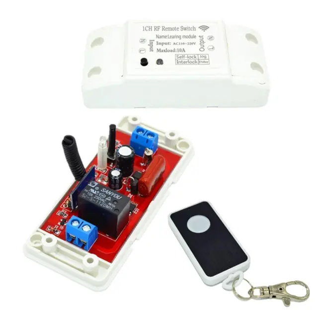 220V Remote Time Delay Switch Relay Lights Switch Relay RF 433Mhz Controls