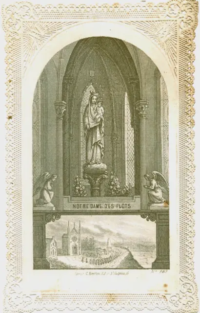 Heiligenbildchen mit Glitzer Heiliger Christophorus mit Jesus 10,6 x 6,4 cm