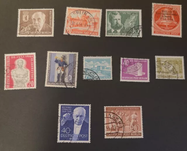 briefmarken berlin gestempelt 1954 Michel Nr 115-125