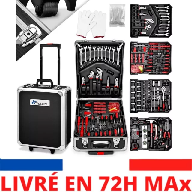 TRESKO Boite à Outils 949 pièces en Chrome Vanadium | avec mallette en aluminium