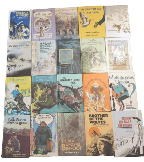 Lot of 20 Vintage Hardcover Children's WEEKLY READER BOOK CLUB Books 60's 70’s,