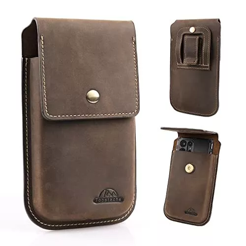 Leather Phone Holster for Belt,Flip Cell Phone Case with Belt Clip for S22 Ul...