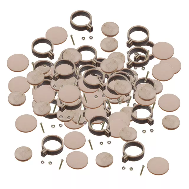 30Pcs Mini Embroidery Hoop Ring Wooden Cross Stitch Frame for DIY Crafts