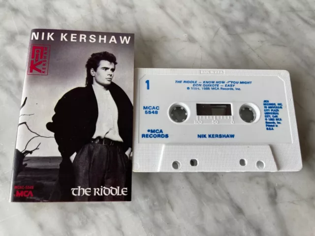 Nik Kershaw The Riddle CASSETTE Tape 1985 MCA MCAC-5548 Wild Horses RARE! OOP!