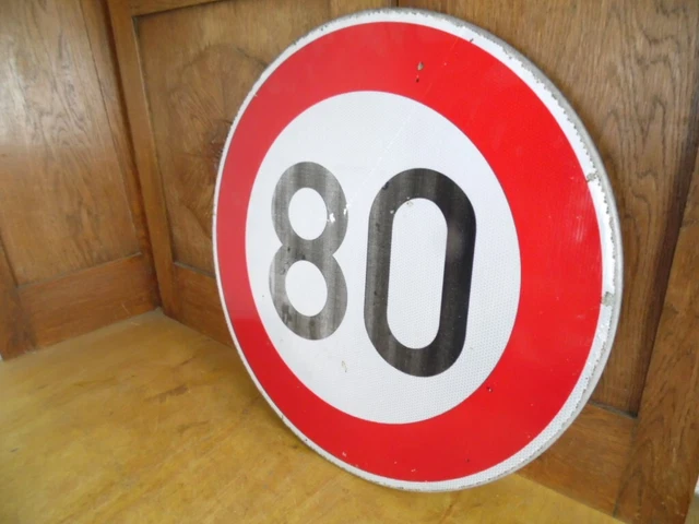 ALTES VERKEHRSSCHILD DEKO 80. Geburtstag Original EUR 19,90 PicClick DE