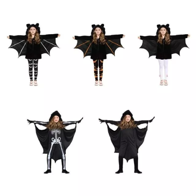 Jungen Mädchen Fledermaus Skelett Kostüm Outfit Halloween Kind Kinder