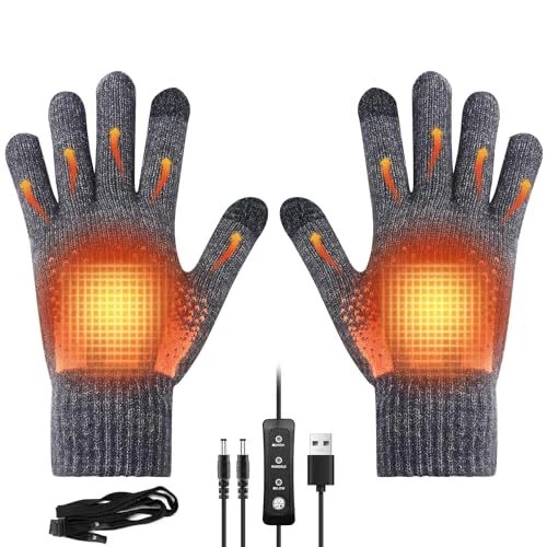 icyant Gants Chauffants USB pour Homme Femme, Chauffant Les Mains d'hiver, Ga...