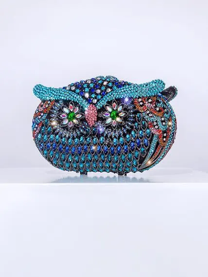 Magical Owl Clutch Crystal Purse Crystal Owl Clutch Birthday Gift Party Clutch