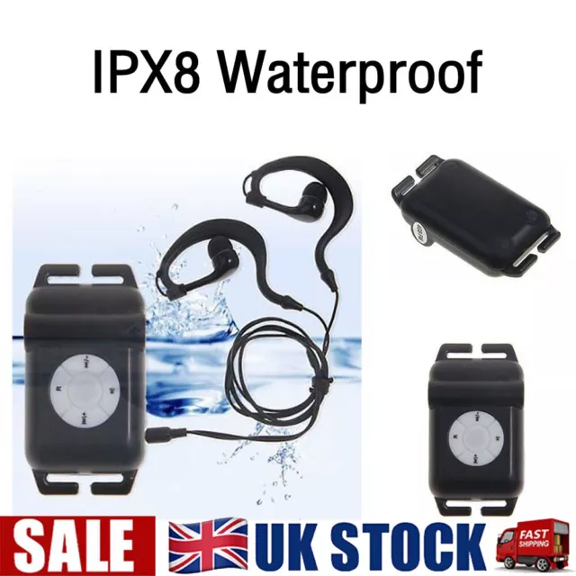 UK IPX8 Waterproof Underwater Music Sports MP3 Player For Swimming With Headset