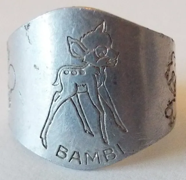Disney Vintage 1950’s Bambi Adjustable Metal Ring Cereal Prize
