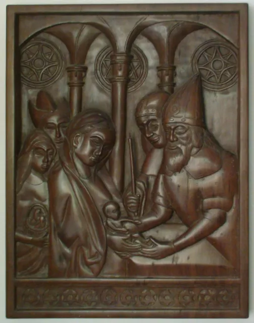 Huge, ancient High relief precious wood hand carved, nativity, or Judaism?