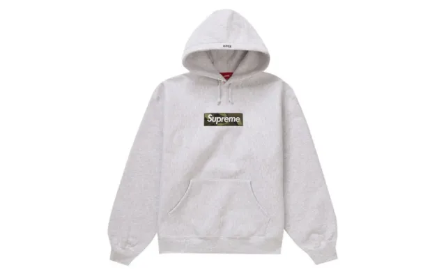 SUPREME Box Logo Ash Grey Hoodie Size Small FW23 |In Hand | Receipt Available 2