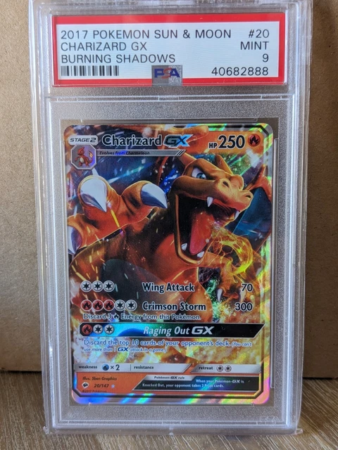 Pokemon Charizard Gx Ultra Rare Card Xy Burning Shadows Set 20/147 Psa 9 Mint