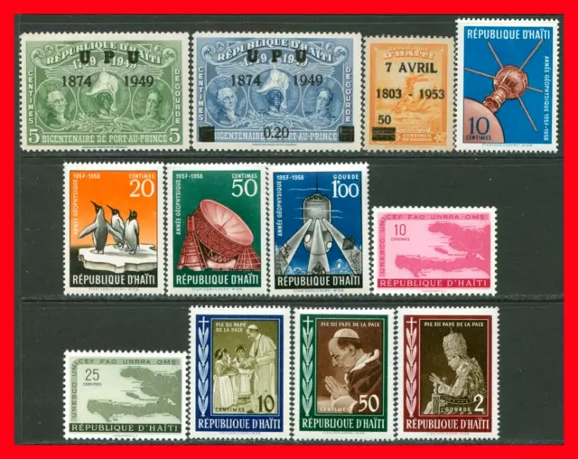 Haiti Postage Stamps Scott 386-446, 12-Stamp MNH Selection!! H277a