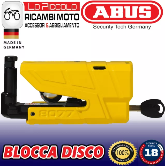 Bloccadisco Allarme Abus 8077 Granit Detecto yellow con Cilindro ABUS X-Plus