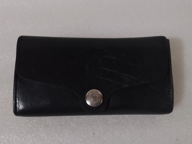 Vintage Harley Davidson Black Leather Belt Pouch Case Holder with Loop