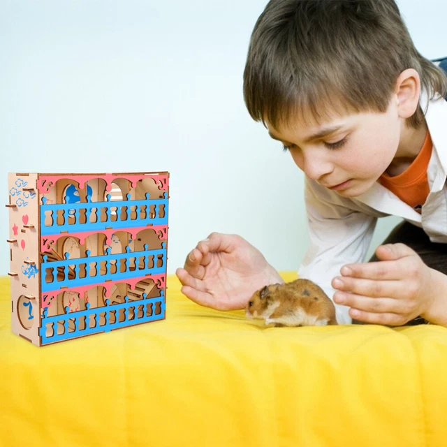 Hölzern Hamster-Villa-Labyrinth Aktivität Hamster-Labyrinth-Spielzeug