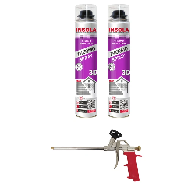 Mousses polyuréthane expansive Projetable/Pulvérisable -  850 ml + 1 Pistolet