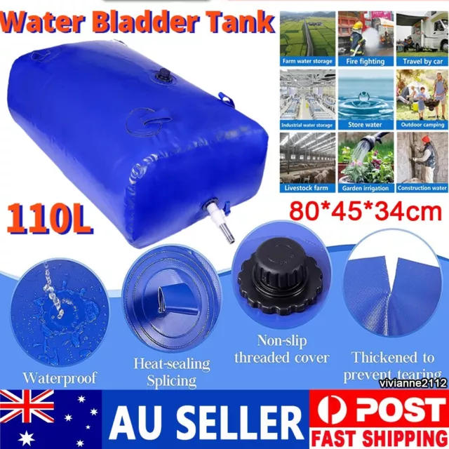 110L Camping Water Bladder Tank Water Storage Bag Non-Toxic For Boating Garden