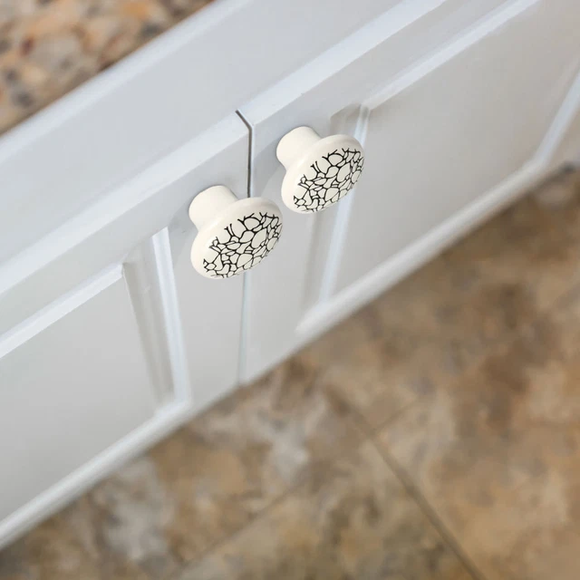 3 Pcs Wardrobe Door Knob Ceramic Handle Dresser Drawer Knobs Antique 3