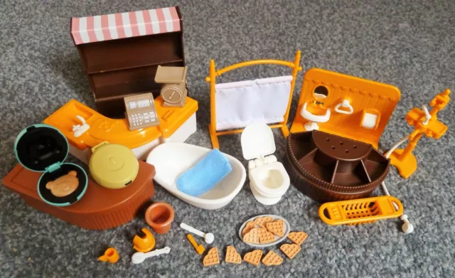 Bundle Of Furniture + Accessories * Compatible With Sylvanian Families *