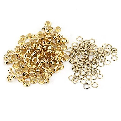 100 Sets Metal Eyelets Grommet Kit,5mm Hole Grommets Eyelets for Canvas