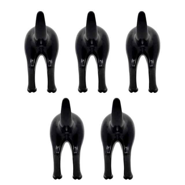 5Pcs tail wall hook Towel Holder Cast Iron Dog Tail Hooks Decorative Wall Hook