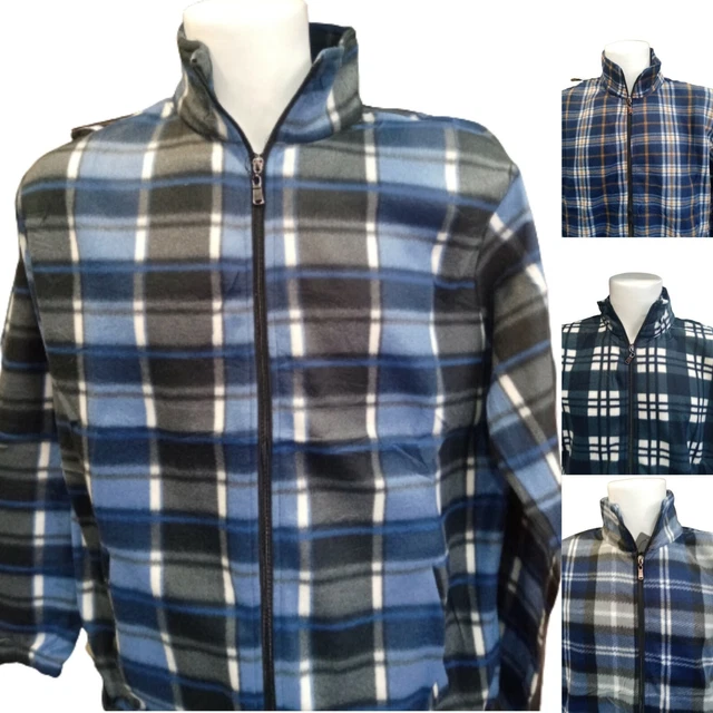 Felpa camicia pile uomo con zip TAGLIE FORTI giacca maglione calda invernale