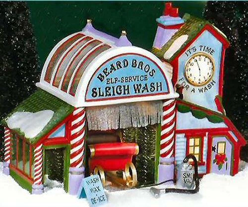Dept 56 North Pole Village "BEARD BROS. SLEIGH WASH" #56.56740  NIB