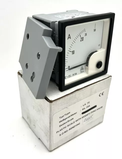 Dahms Amperemeter Messgerät LA 72 EQ75-I1121N1CPW000 5A..10A -unused/OVP-