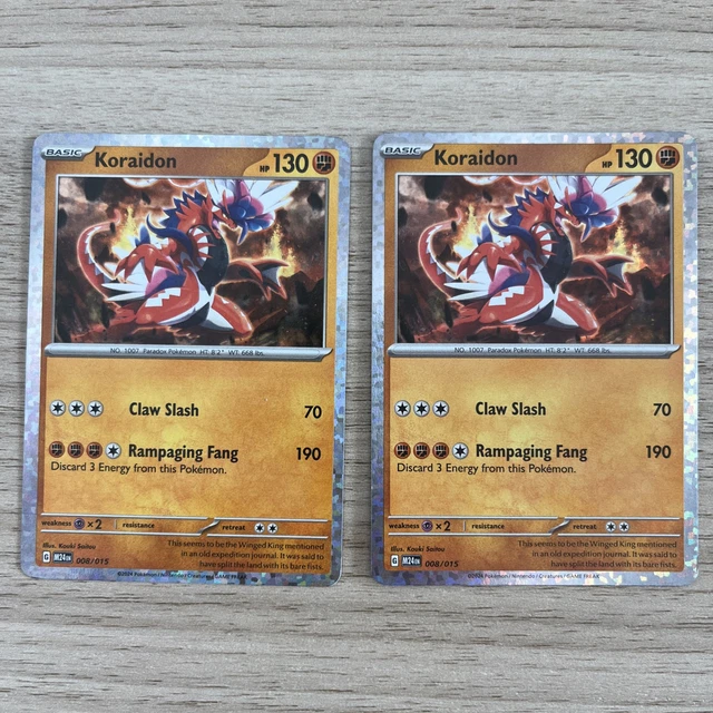 2X 2025 McDonald's Pokémon TCG Cards Koraidon Holo 008/015 £1.90
