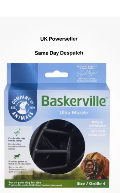 Safe BASKERVILLE ULTRA MUZZLE Size 3 Breathable Dog Brand New, Same Day Despatch