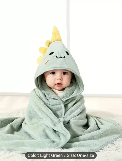 Hooded Baby Bath Towel, Dinosaur